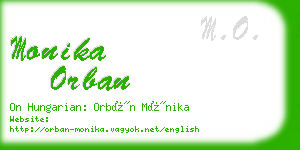 monika orban business card